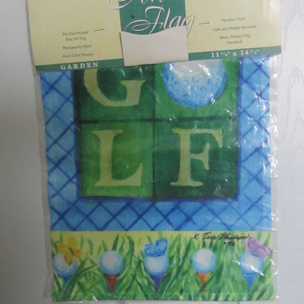 GOLF/GOLF BALLS GARDEN FLAG ~ BRAND NEW, SEALED/11" X 14" ~ Toland